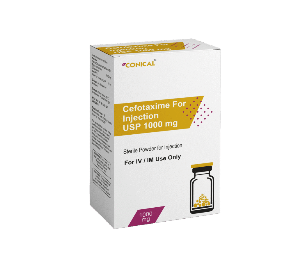 Best Cefotaxime for Injection 1000 mg Manufacturer, Supplier & Exporter in India.