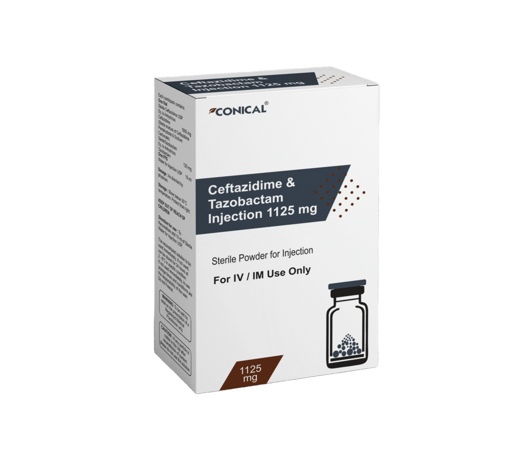 Best Ceftazidime and Tazobactam Injection 1.125gm manufacturer, supplier & exporter in India.