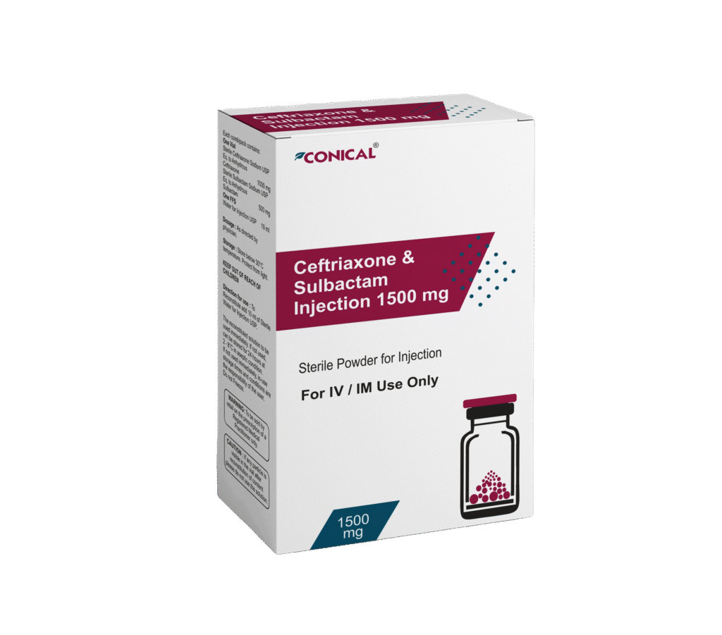 Best Ceftriaxone & Sulbactam Injection 1500 mg Manufacturer, Supplier & Exporter in India.