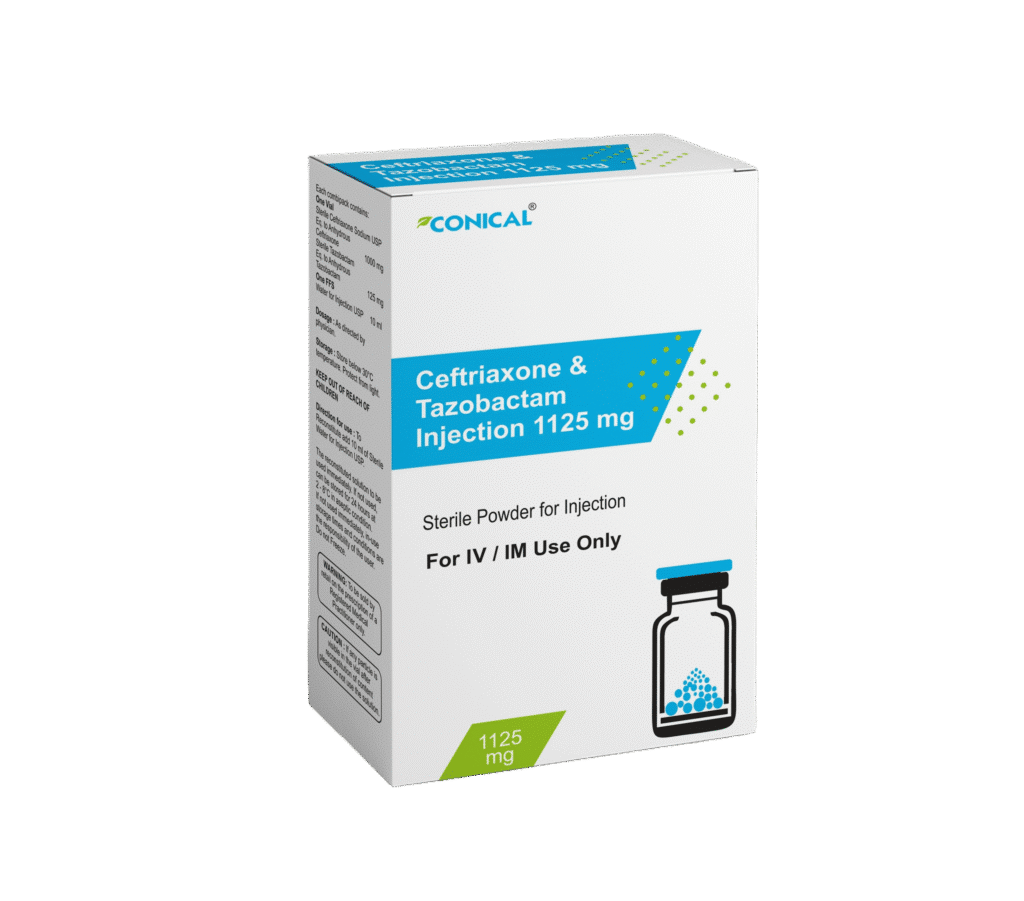 Best Ceftriaxone & Tazobactam Injection 1125 mg manufacturer, supplier & exporter In India.