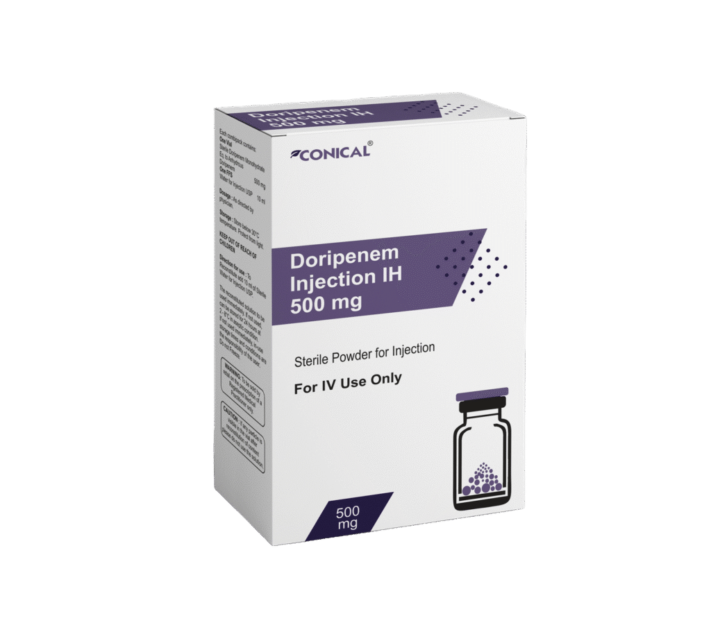 Best Doripenem Injection 500 mg Manufacturer, Exporter & Supplier In India.