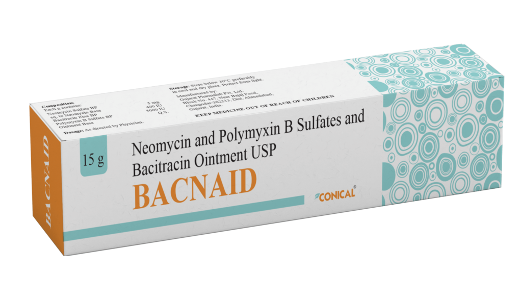 Neomycin, Polymyxin B Sulfates and Bacitracin Ointment Manufacturers, Suppliers, and Exporters in India.