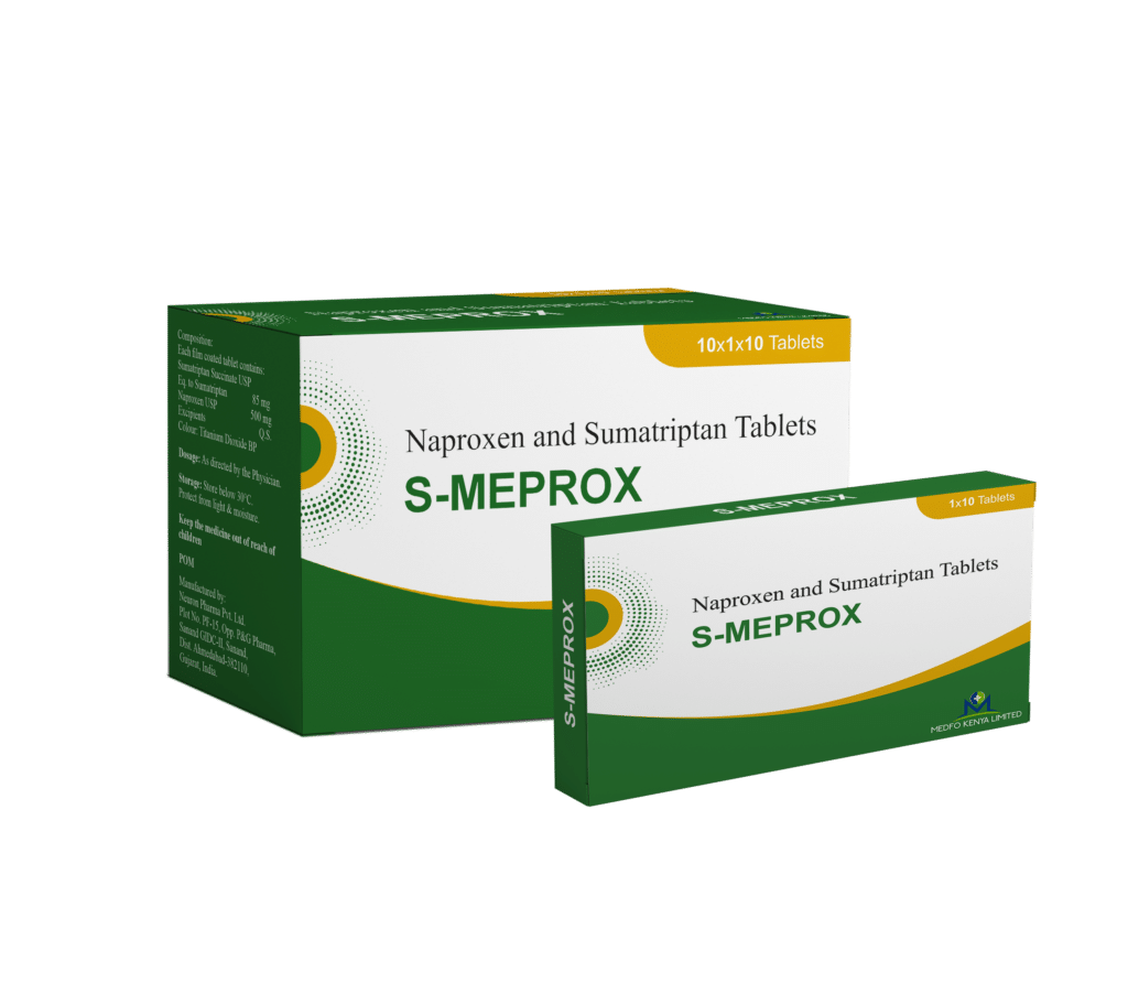 Naproxen and Sumatriptan Tablets Manufacturers, Suppliers, and Exporters in India.