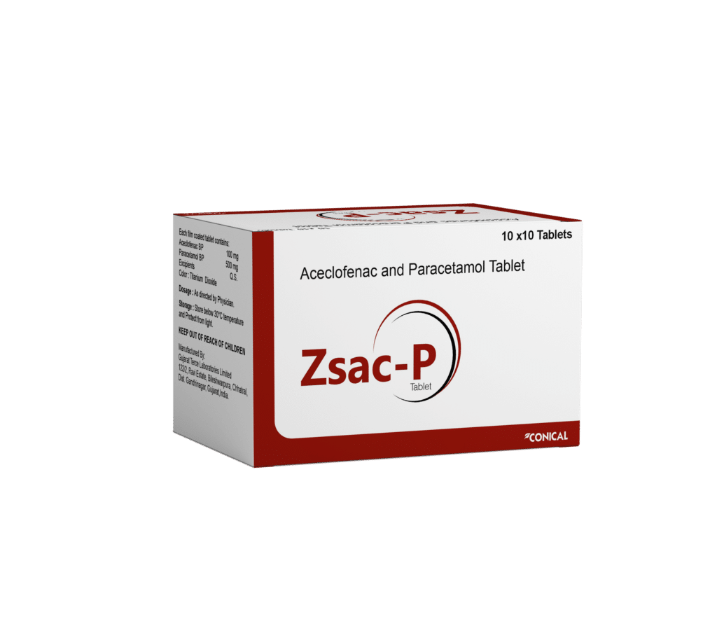 Aceclofenac and Paracetamol Tablets Manufacturers, Suppliers, and Exporters in India.